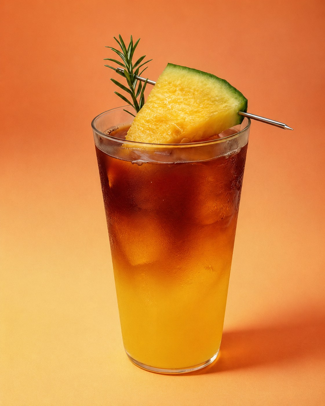 Yellow watermelon, lychee and mint with cold-brew coffee