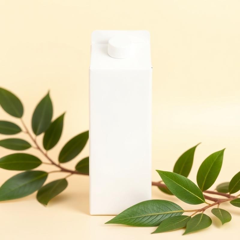Blank white beverage carton for private label branding