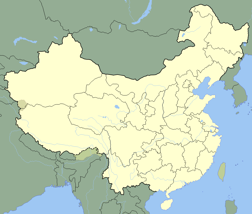 Simplified map of China highlighting three matcha sourcing regions