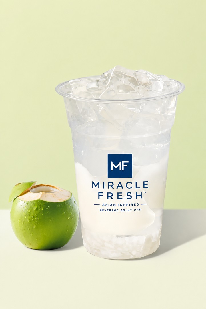 Coconut Trio Cooler served in a Miracle Fresh cup