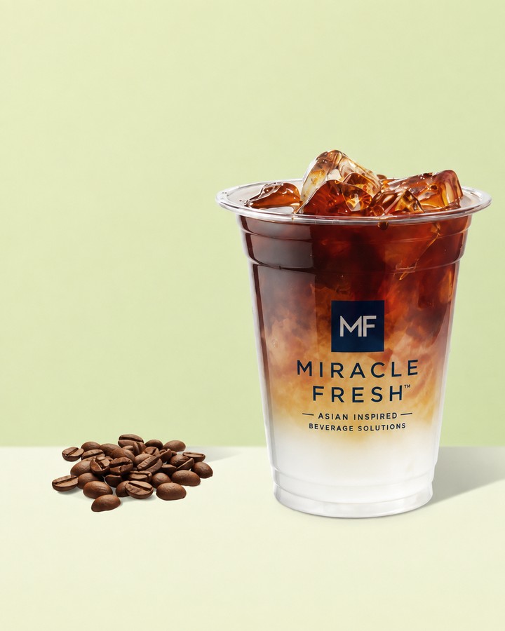 Coconut Water Americano served in a Miracle Fresh cup