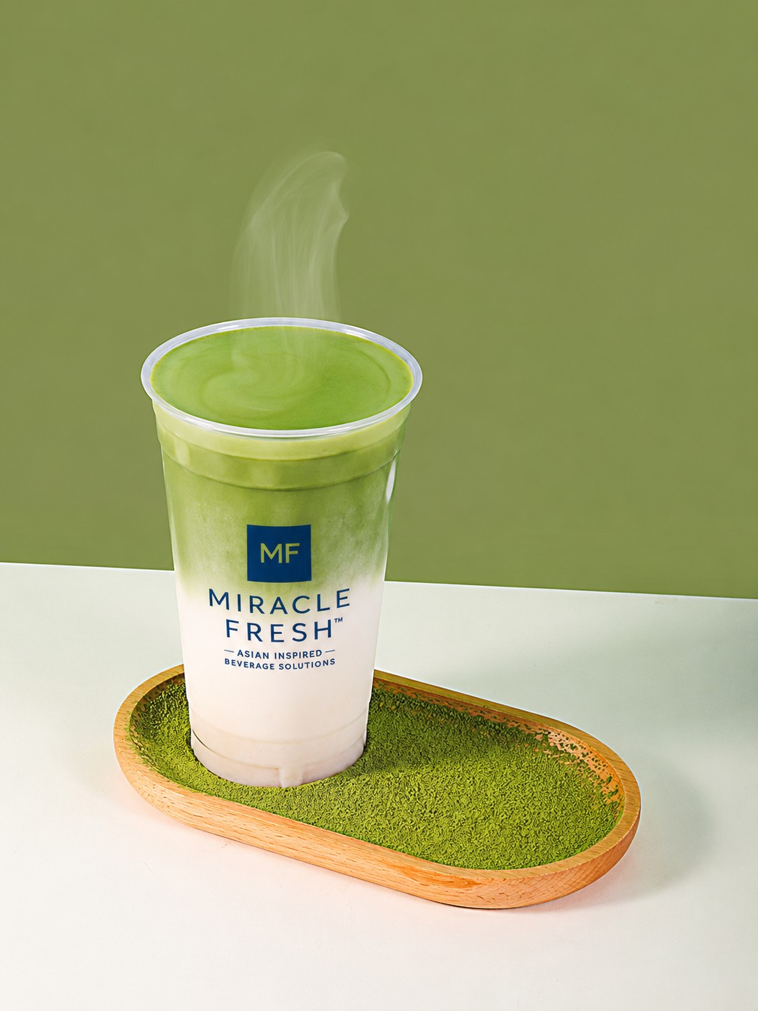 Pandan coconut drink with chewy green rice balls