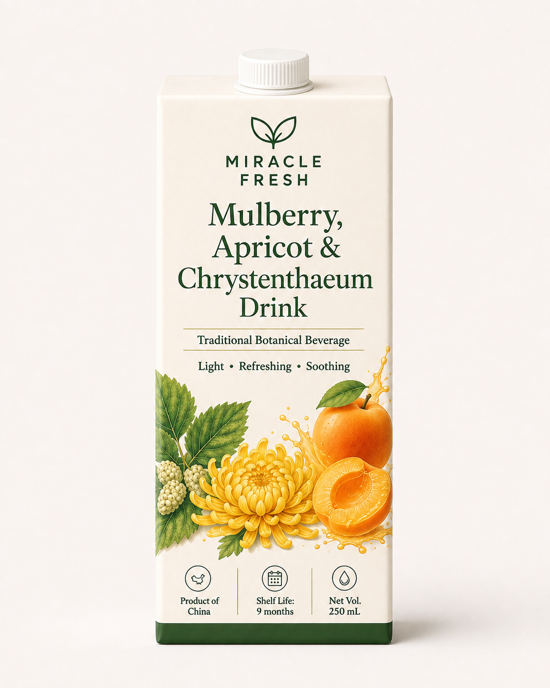 Miracle Fresh Mulberry, Apricot & Chrystenthaeum Drink 250 ml carton