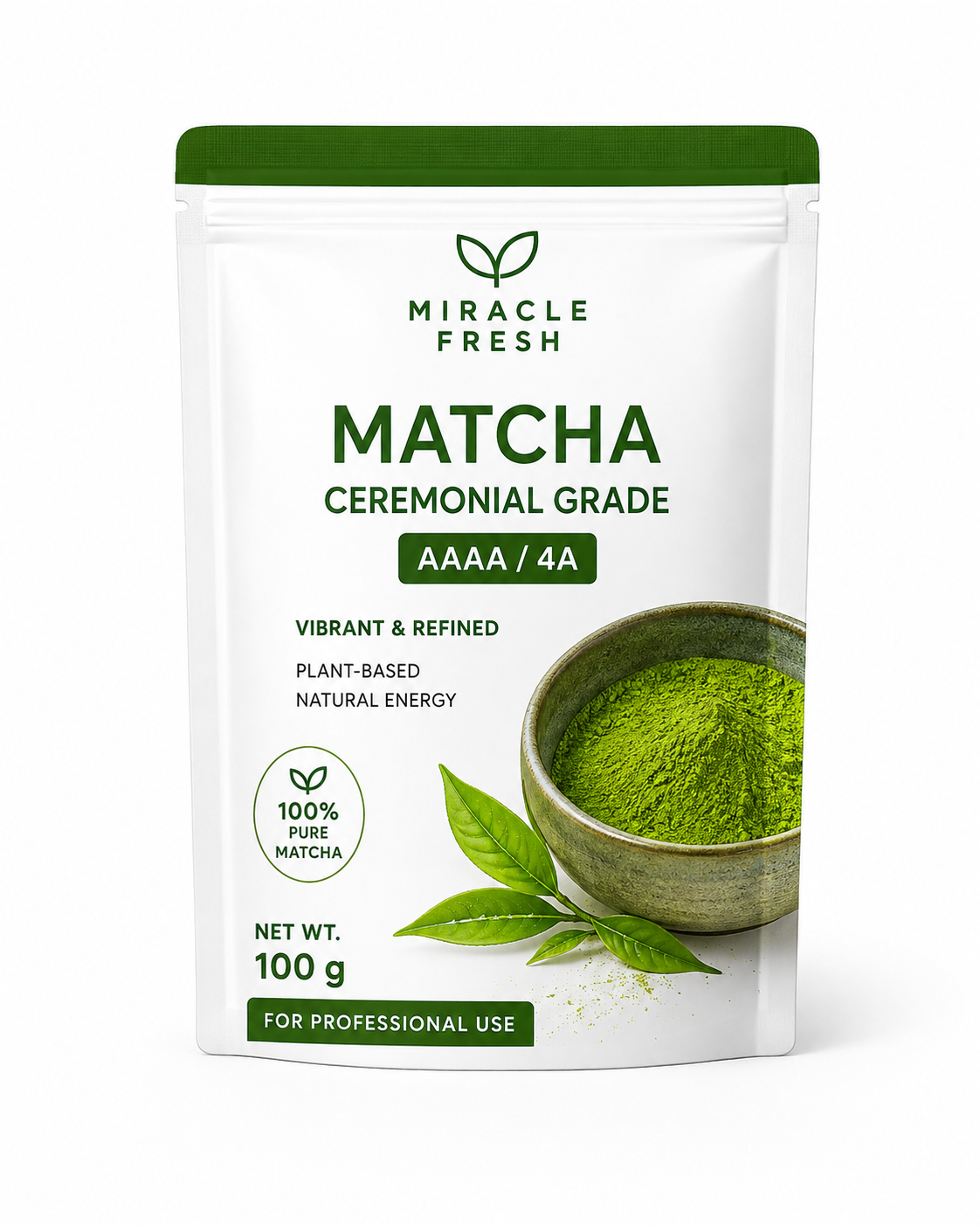 Miracle Fresh Matcha Ceremonial Grade AAAA pack